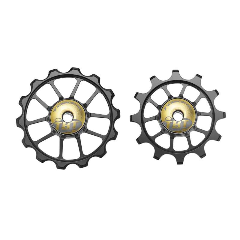 TOKEN TK1724TBT czarne kółeczka (2 szt) 12/14 T do przerzutki Shimano R9100, R9150(elec.), R8000, R8050(elec.),RD-RX815 (elec), R-7000 (105)