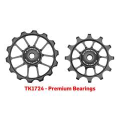 TOKEN TK1724 czarne kółeczka (2 szt) 12/14 T do przerzutki Shimano R9100, R9150(elec.), R8000, R8050(elec.),RD-RX815 (elec), R-7000 (105)